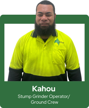 Kahou, Stump Grinder Operator / Ground Crew